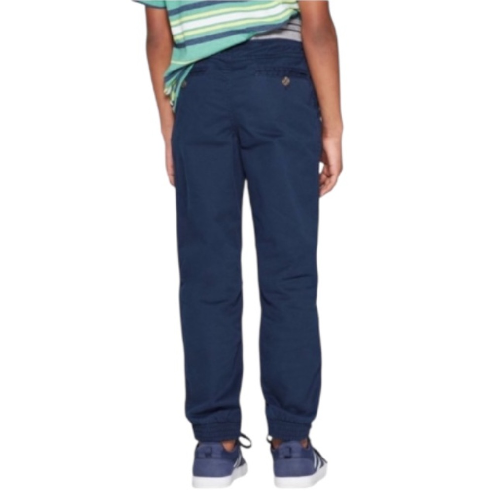 Cat & Jack Navy Joggers Drawstring Waist Reinforced Knee NWT Size 4 - Picture 5 of 7